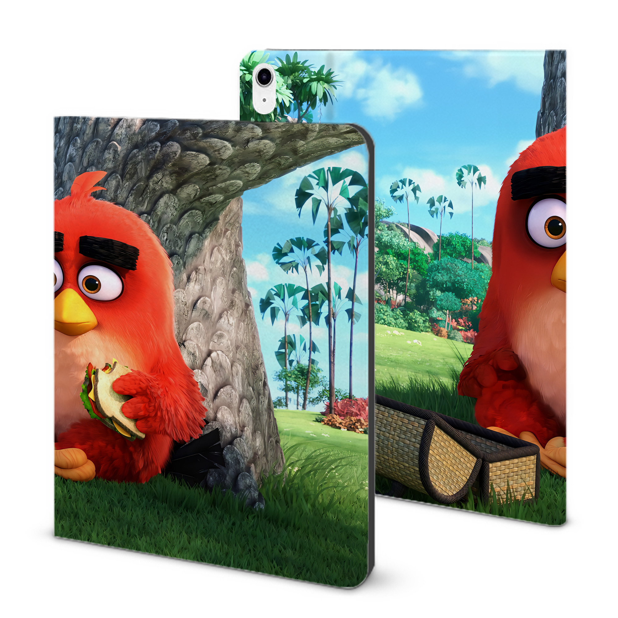 （画像用） Angry Birds アングリーバード IPad ケース ブック型 PUレザー TPU 耐衝撃 軽量 薄型 ペン収納なし 全面保護 IPad 各モデル対応